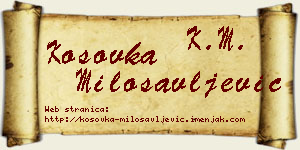 Kosovka Milosavljević vizit kartica